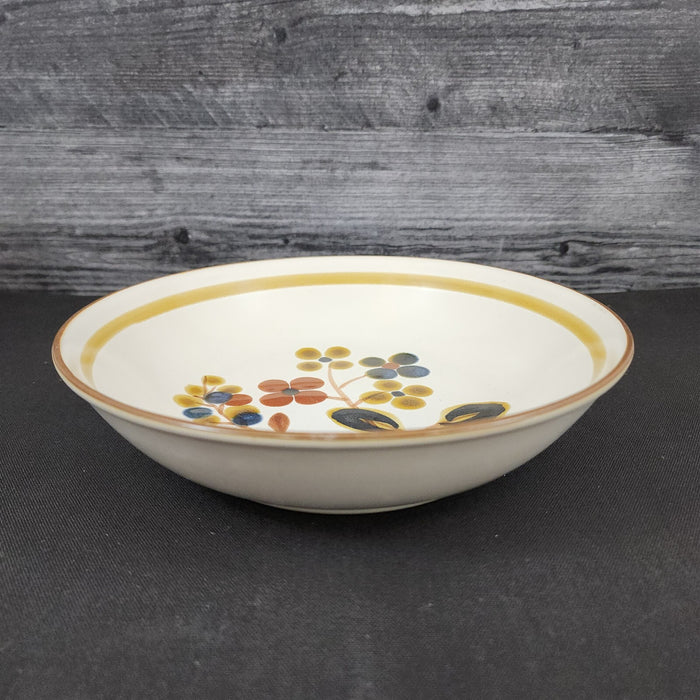 Noritake October Fest Vegetable Serving Bowl Stoneware Brown Blue Yellow Floral