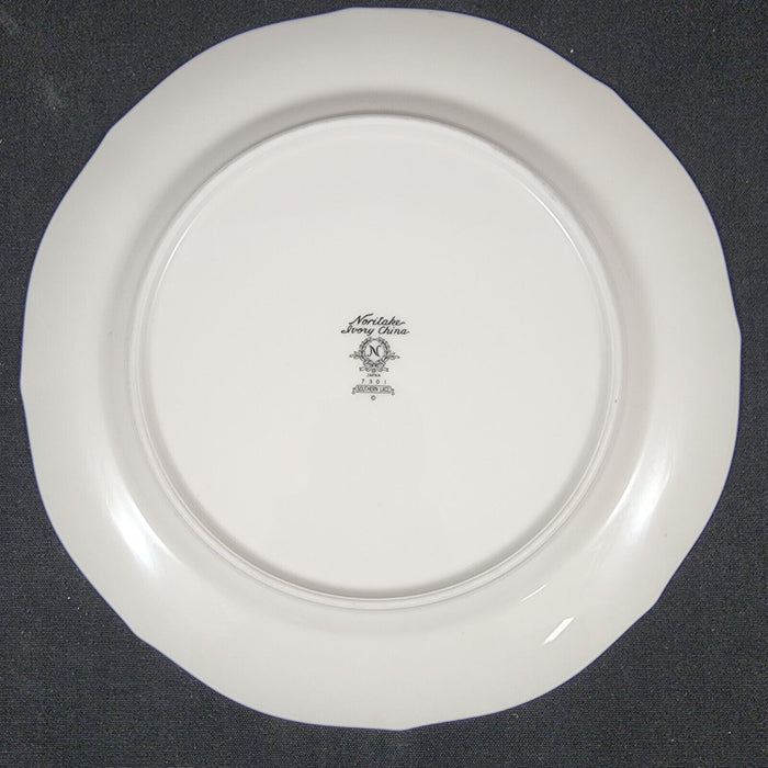 Noritake Southern Lace 4 Salad Plate Set Ceramic China Vtg Flower Ribbons Ivory