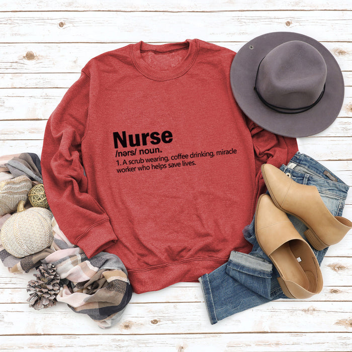 Red sweater (black font) / S