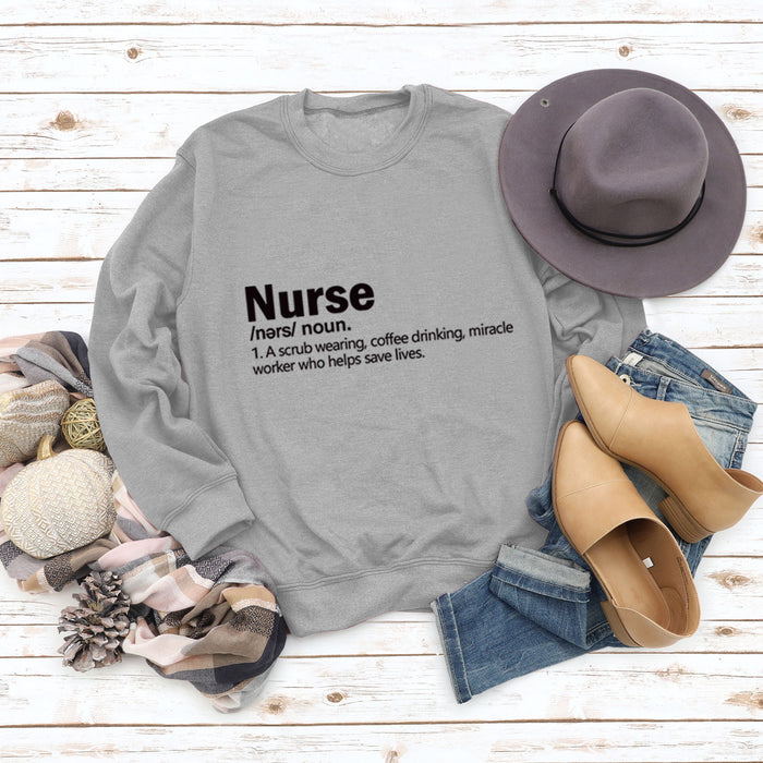 Grey sweater (black font) / S