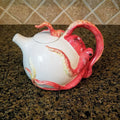 Octopus Teapot Ceramics Red Decorative Animal Tea Pot Decor by Blue Sky