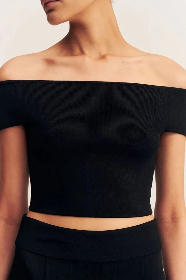 Off Shoulder Top - Black - SODA Fashion Haus