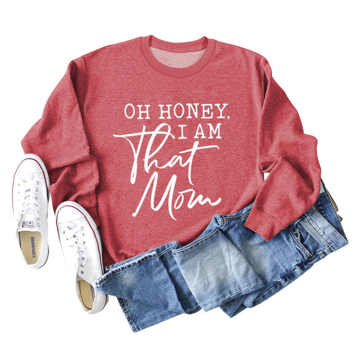 Red sweater (white font) / S