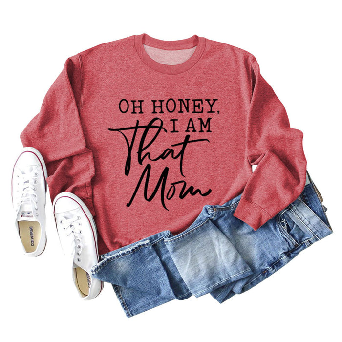 Red sweater (black font) / S