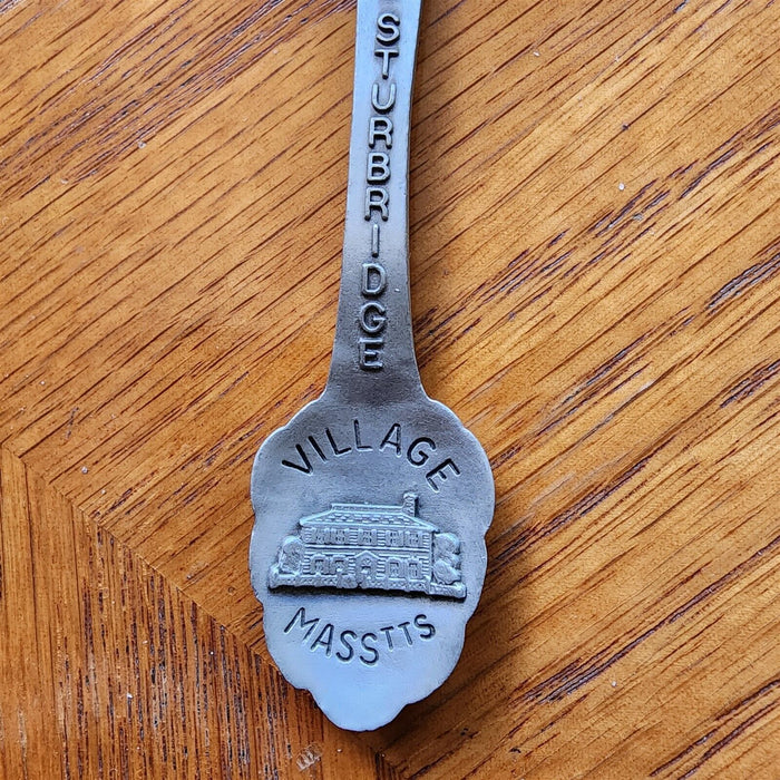 Old Sturbridge Village Massachusetts Collectible Travel Souvenir Spoon 4" Pewter