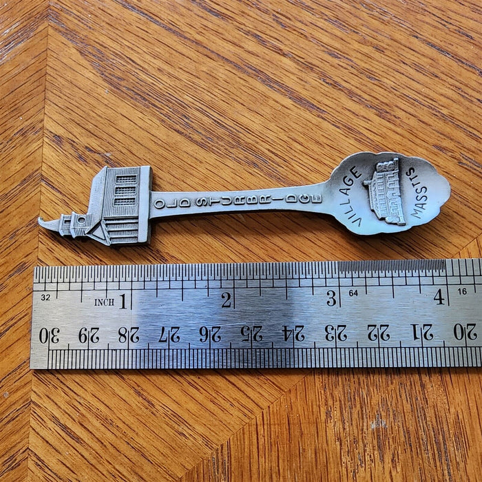 Old Sturbridge Village Massachusetts Collectible Travel Souvenir Spoon 4" Pewter