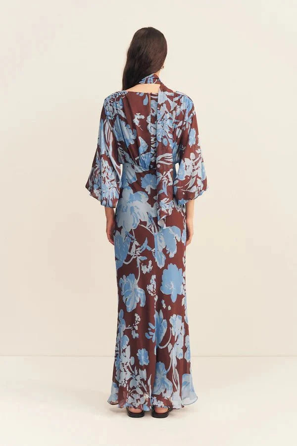 Olson plunge balloon sleeve maxi dress - SODA Fashion Haus