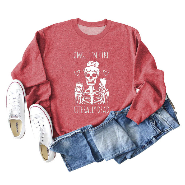 Red sweater (white font) / S