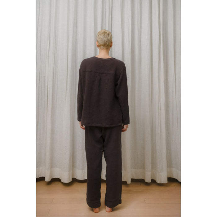 Sömn Premium Organic Cotton Gauze Sleepwear | Loungewear Set Sömn Home #color_prune
