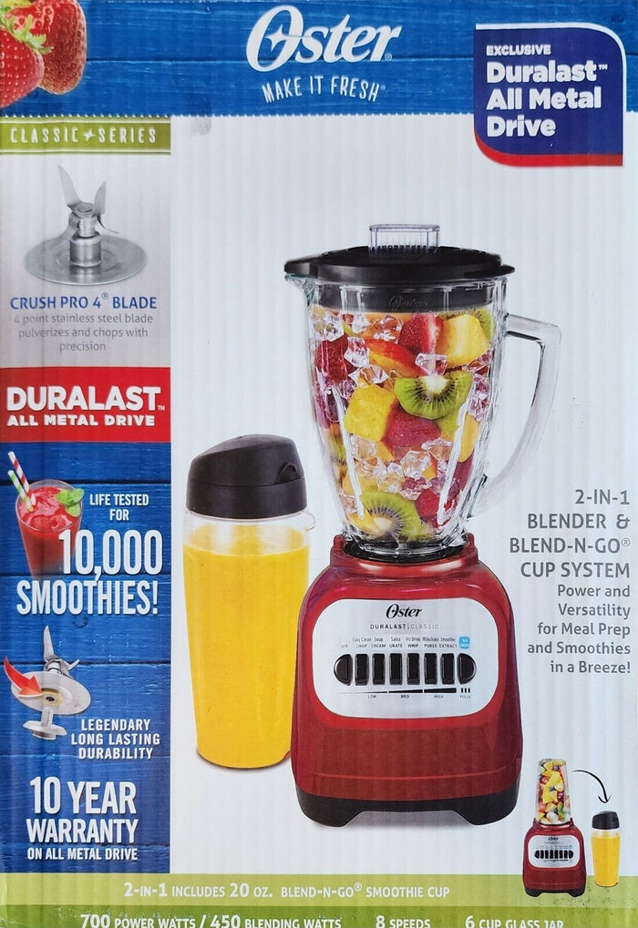 Oster Durablast Blender Classic 8 Speed with 6 Cup Jar Stainless Steel Blades