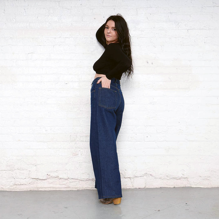 Palazzo Dark Wash 100% Cotton