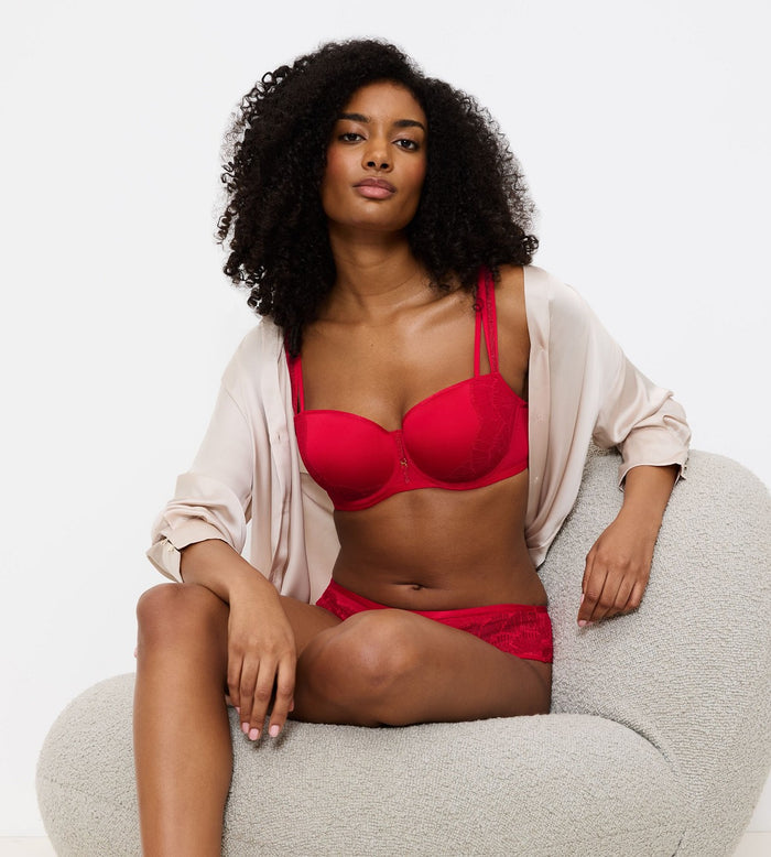 RED TRIUMPH PALINA MOONLIGHT KISS STYLE LAB WIRED PADDED BRA
