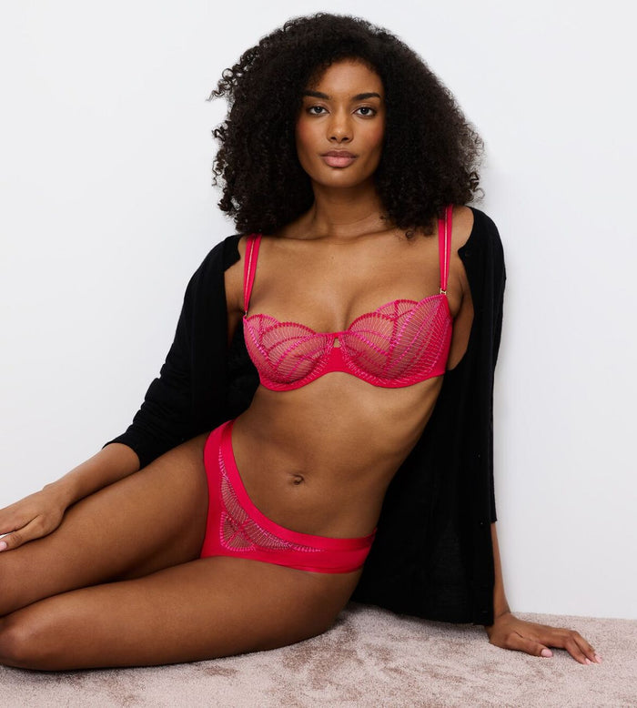 RED TRIUMPH PALINA SEA FULL OF STARS STYLE LAB WIRED BRA
