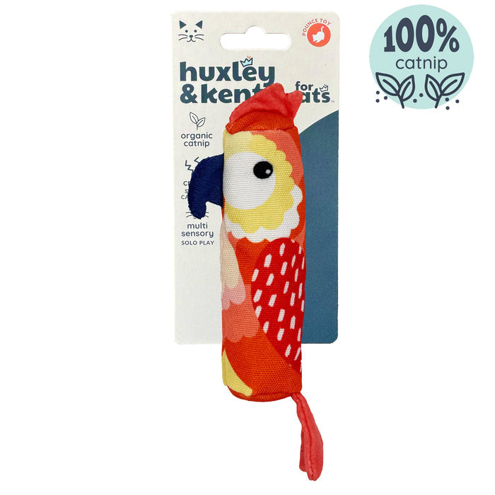 Packaged Parrot Nipper Cat Toy.