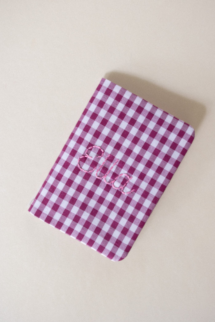 Passport holder - Vichy Burgundy