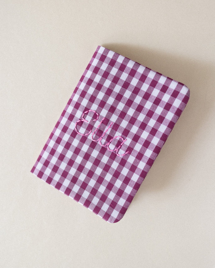 Passport holder - Vichy Burgundy