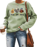 Peace Love Turkey Sweatshirt for Women Thanksgiving Graphic Clothing Shirt