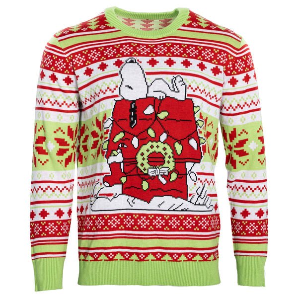 Peanuts Snoopy Dog House Adult Unisex Ugly Christmas Sweater - TVStoreOnline