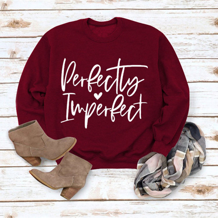 Red wine sweater (white font) / S