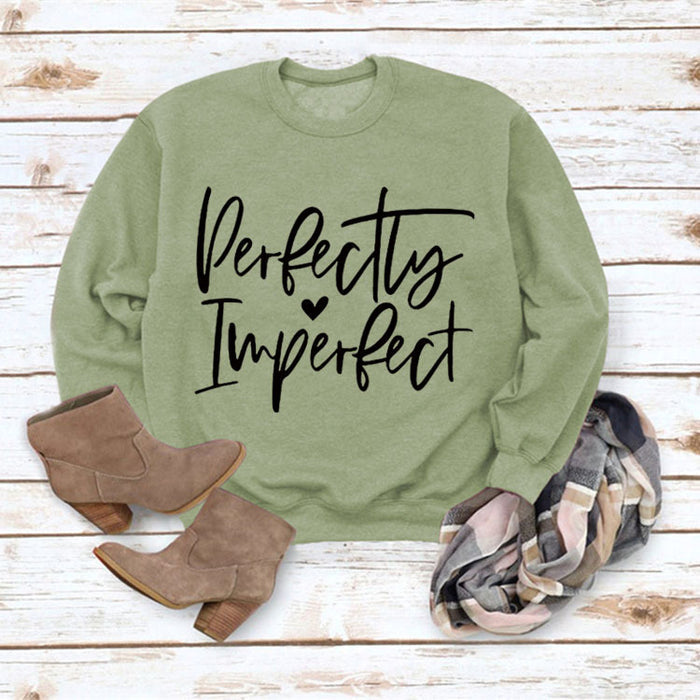 Olive sweater (black font) / S