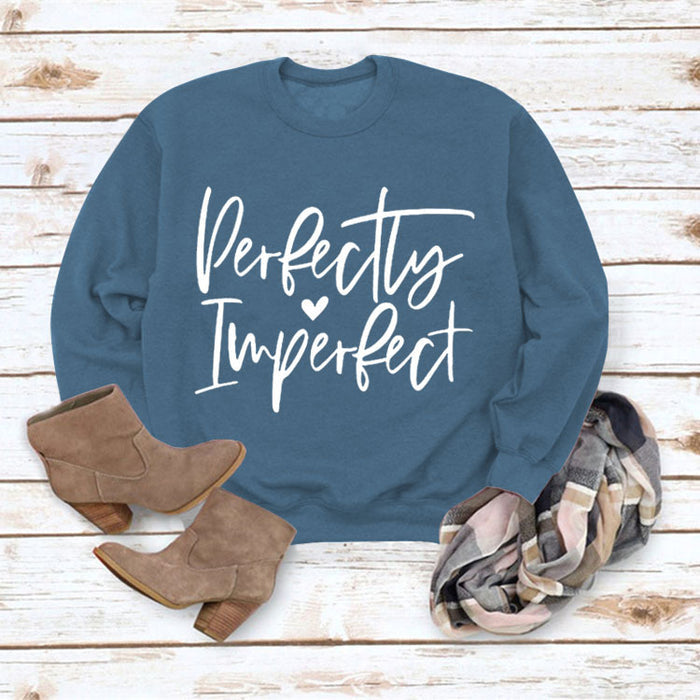 Blue sweater (white font) / S