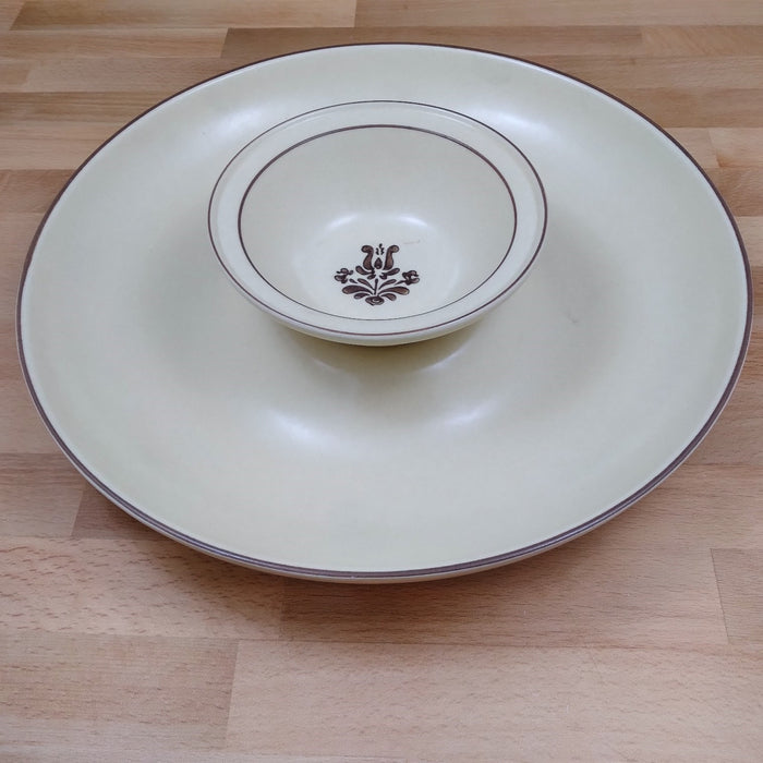 Pfaltzgraff Village Chip Bowl Plate for Chip-n-Dip 11 inch