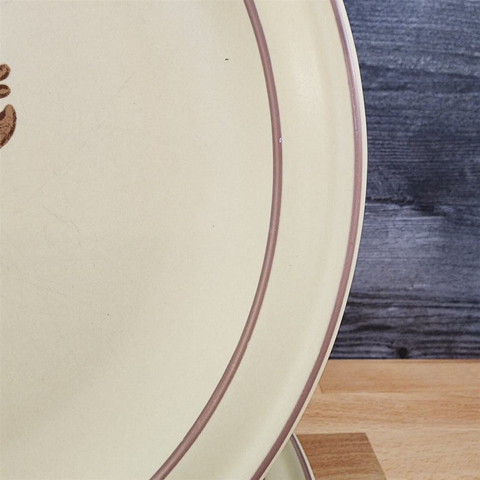 Pfaltzgraff Village Dinner Plate 10â€ Set of 4 Tan Brown Without Castle Mark
