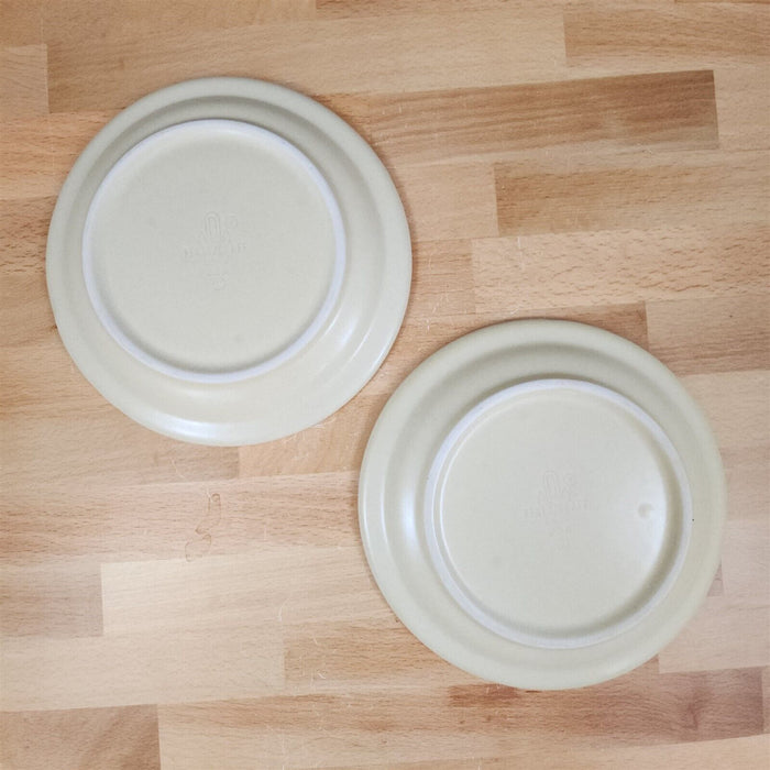 Pfaltzgraff Village Salad plate Small 6 3/4â€ Set of 2 Tan Brown Castle Mark