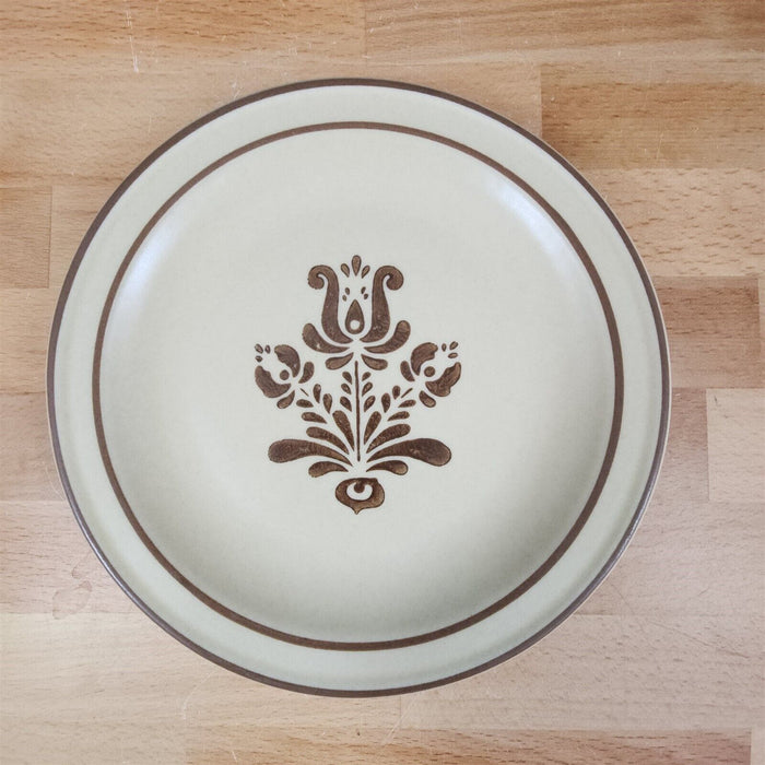 Pfaltzgraff Village Salad plate Small 6 3/4â€ Set of 2 Tan Brown Castle Mark