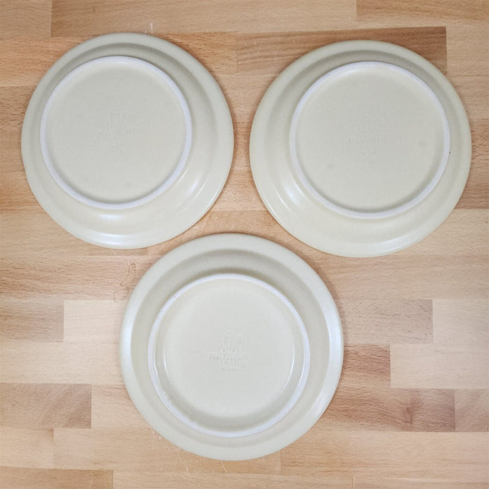 Pfaltzgraff Village Salad plate Small 6 3/4â€ Set of 3 Tan Brown Castle Mark