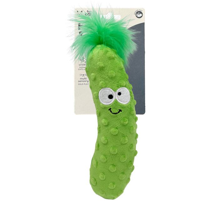 Packaged Pickle Kicker Cat Toy.