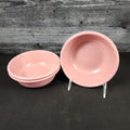 Pink Cereal Soup Bowls Round 8 inch Plastic Set of 3 by Rubbermaid