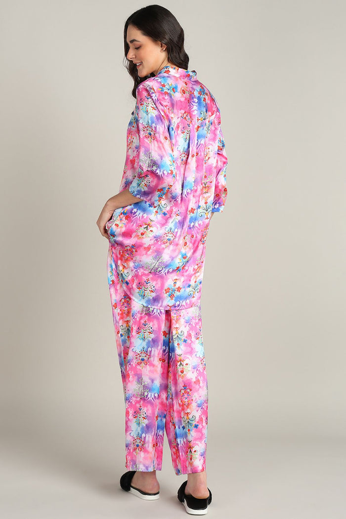 Pregnancy Pink Maternity Co-Ord Set With Zipless Feeding