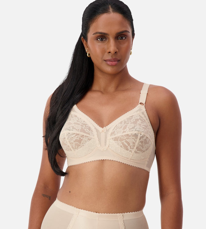 BEIGE TRIUMPH POESIE FIRM SUPPORT WIREFREE BRA