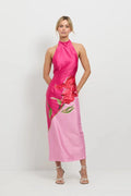 Pompon Halter Midi Dress - SODA Fashion Haus