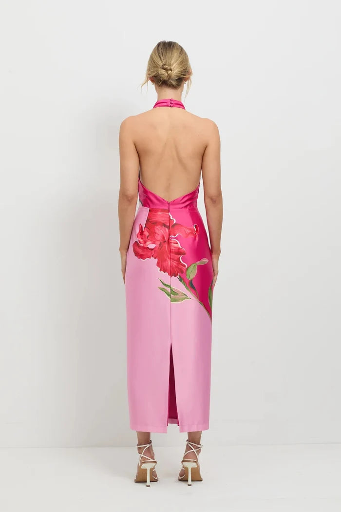 Pompon Halter Midi Dress - SODA Fashion Haus