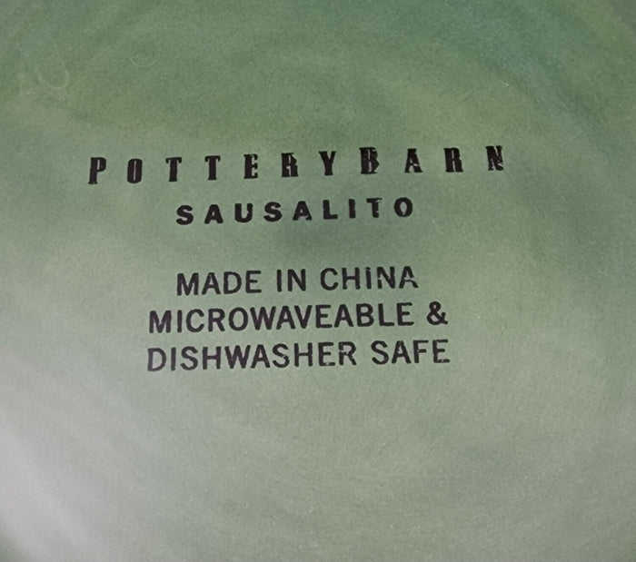 Pottery Barn Sausalito Moss Green Salad Plate 10" 25cm Kitchen Dinnerware