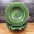Pottery Barn Sausalito Moss Green Set of 3 Soup Bowl 10" 25cm Coupe Large Rim