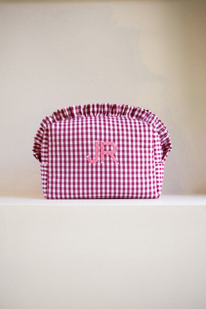 Pouch - Vichy Burgundy