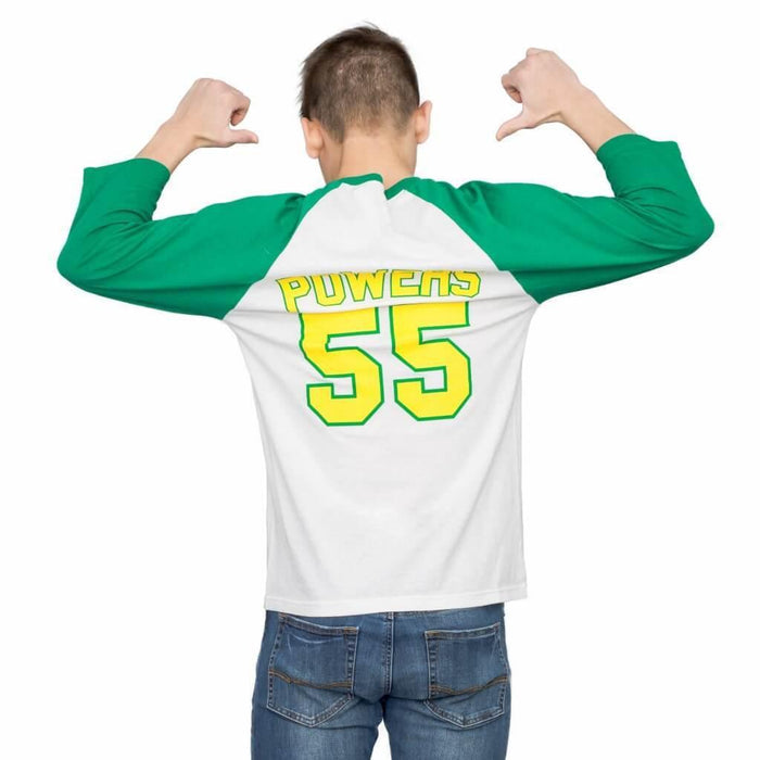 Powers 55 Raglan Baseball Adult T-shirt-tvso