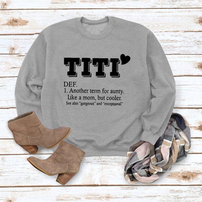 Grey sweater (black font) / S