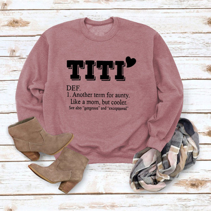 Rose gold sweater (black font) / S