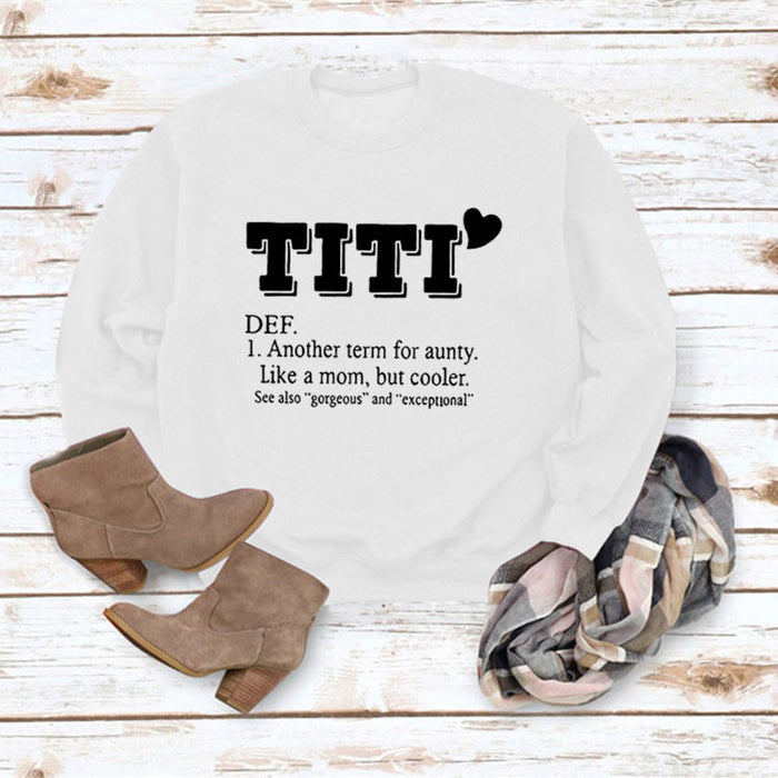 Pullover Round Neck Long Sleeve Loose Printed Sweater