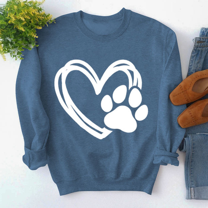 Blue sweater (white font) / S