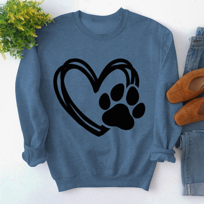 Blue sweater (black font) / S