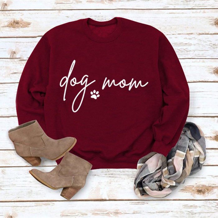 Wine red sweater (white font) / S