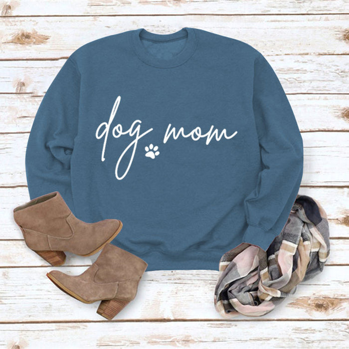 Blue sweater (white font) / S
