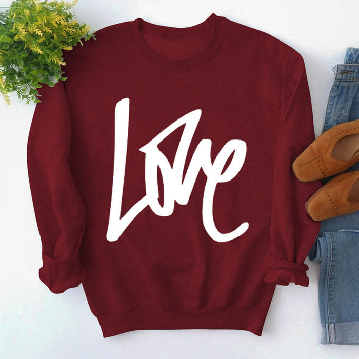 Wine red sweater (white font) / S