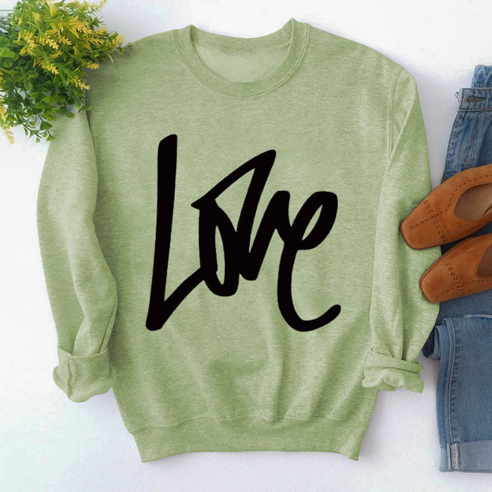 Olive sweater (black font) / S