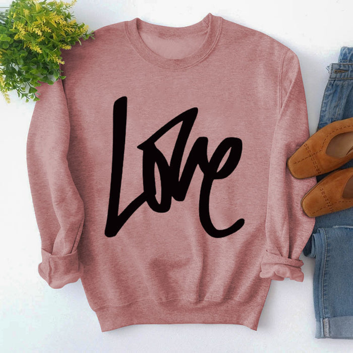Rose gold sweater (black font) / S